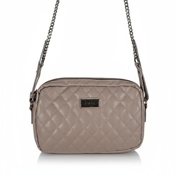 Bella Russo Handbags - Bella Russo Crossbody Handbag Women Tan Faux Leather Quilted Chain Strap Purse
